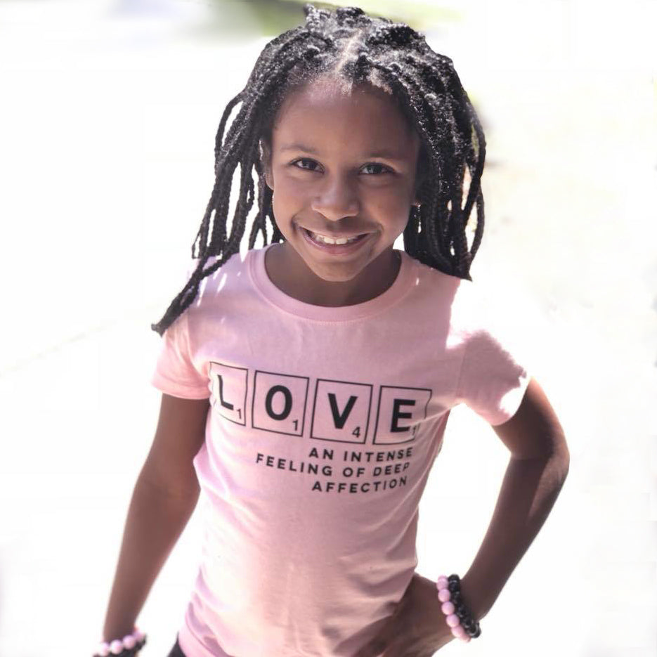 GIRLS LOVE AND AFFECTION Pink Short Sleve T-shirt