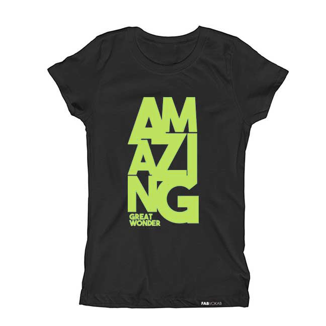 AMAZING. BRIGHT NEON GREEN or NEON PINK Kids, Girls, Boys, Unisex, Teen Short Sleeve T-shirt