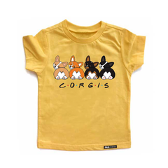 Corgis & Friends T-Shirt - Cute Corgi Design with Friends Font