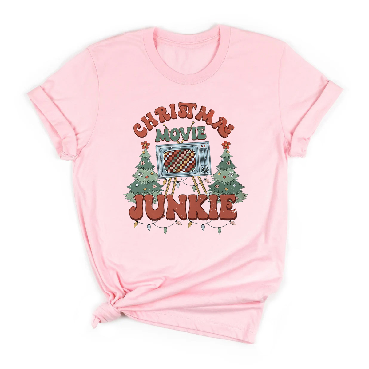 Christmas Movie Junkie T-Shirt - For Kids, Teens & Adults