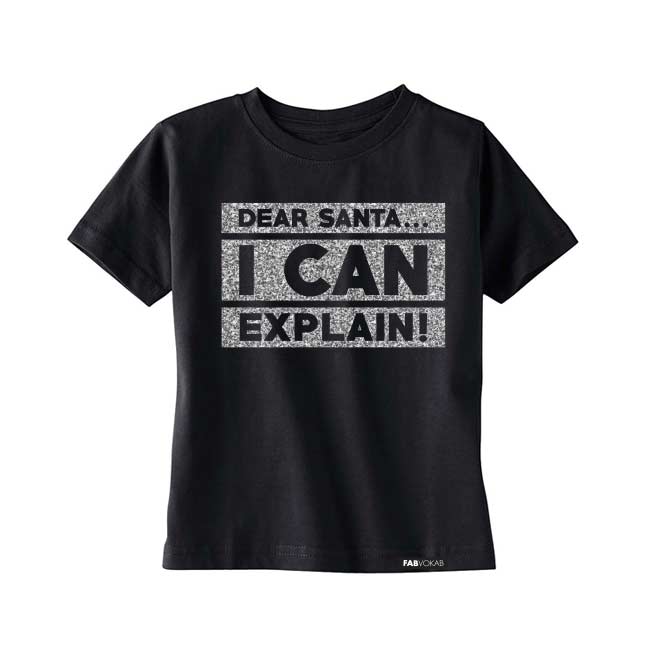 DEAR SANTA I Can Explain..." Short Sleeve Kids Holidays, Christmas T-shirt