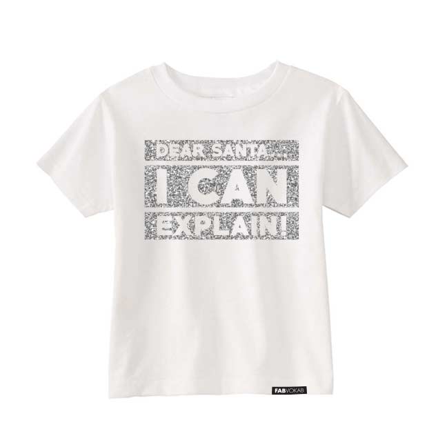 DEAR SANTA I Can Explain..." Short Sleeve Kids Holidays, Christmas T-shirt