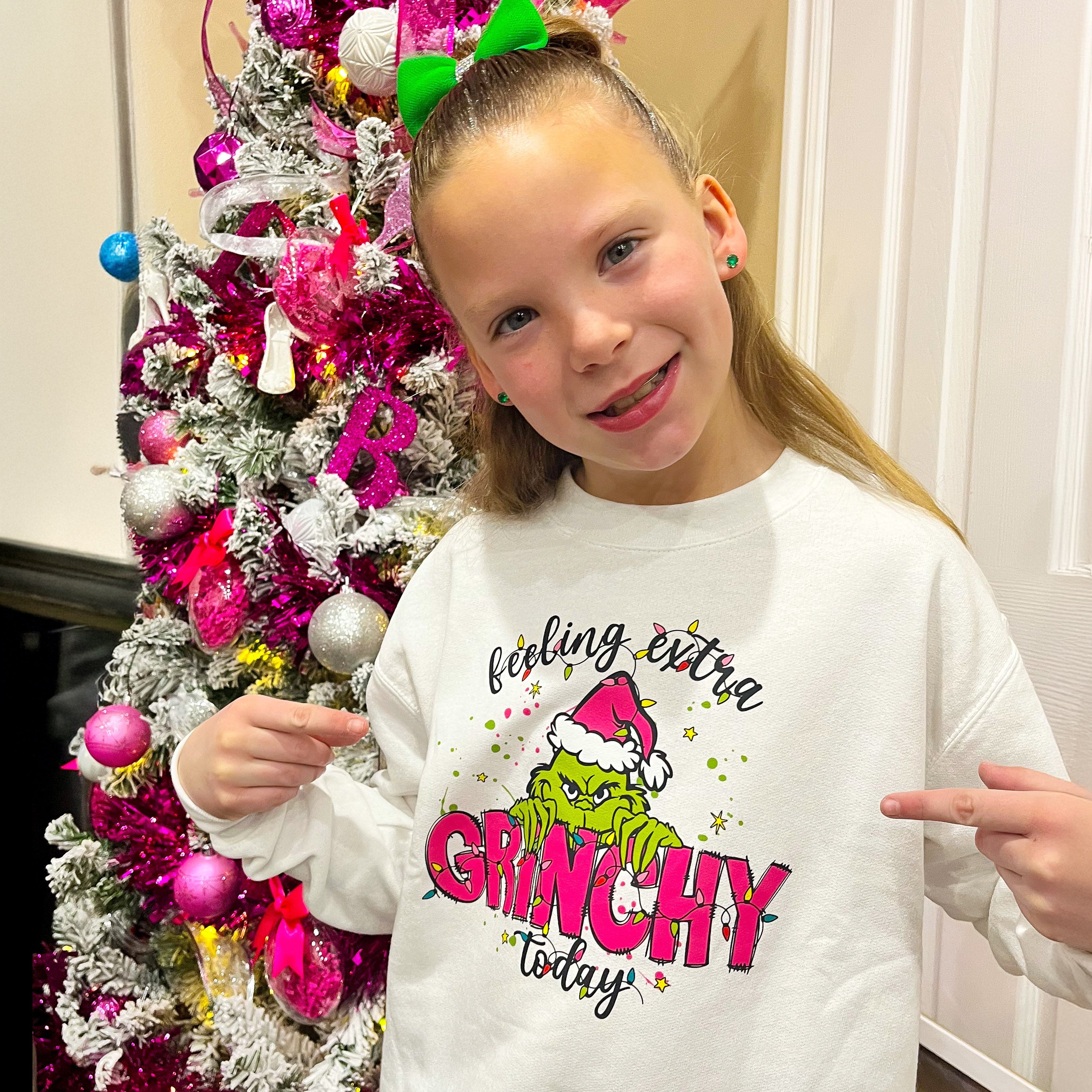 Feeling Extra Grinchy Today Sweatshirt - Kids, Teens & Adults