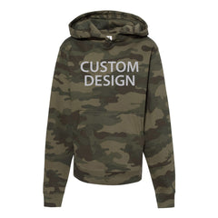 CUSTOM DESIGN KIDS, TEEN UNISEX BLACK CAMO HOODIE (NEW)