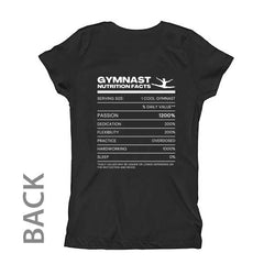 GYMNAST NUTRITION FACTS. Fun Kids, Girls, Teen Short Sleeve T-shirt