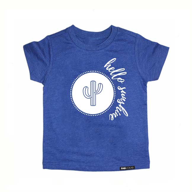 Hello Sunshine Blue Short Sleve T-shirt