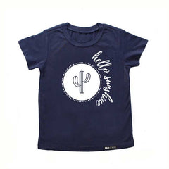 Hello Sunshine Blue Short Sleve T-shirt