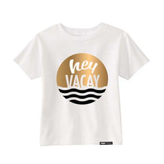 HEY VACAY Copper Foil Short Sleeve T-shirt