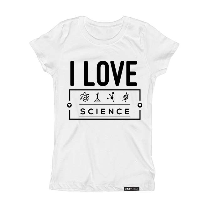 I LOVE SCIENCE Kids, Girls, Boys, Teen Short Sleeve T-shirt