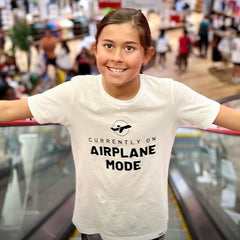 Currently on Airplane Mode. Kids, Girls, Teen Short Sleeve T-shirt