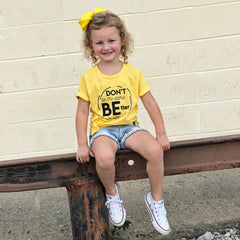 DON'T BE THE SAME BE BETTER Yellow Short Sleeve Kids T-shirt