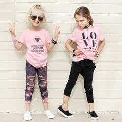 GIRLS LOVE AND GRAVITY Pink Short Sleeve T-shirt