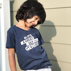 It's a Great Day to Be a GENIUS Kids, Boys, Girls, Teen Short Sleeve T-shirt