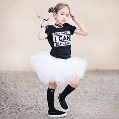 Girls White Tutu Skirt