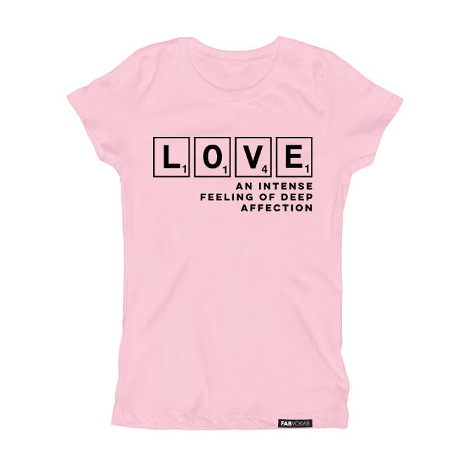 GIRLS LOVE AND AFFECTION Pink Short Sleve T-shirt