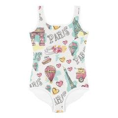 I love Paris Kids Little Girls Swimsuit FABVOKAB