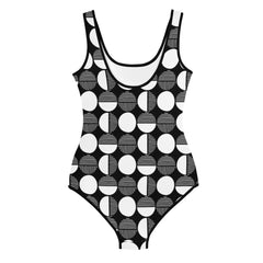 Black and White Kids Big Girls Swimsuit