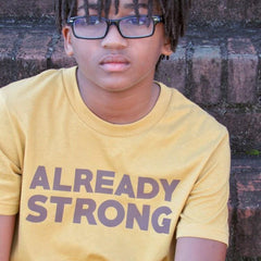 ALREADY STRONG Mustard Short Sleeve T-shirt