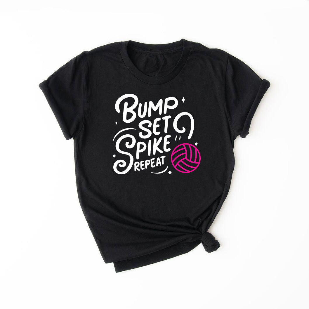 Bump, Set, Spike, Repeat Volleyball Kids & Teens T-Shirt