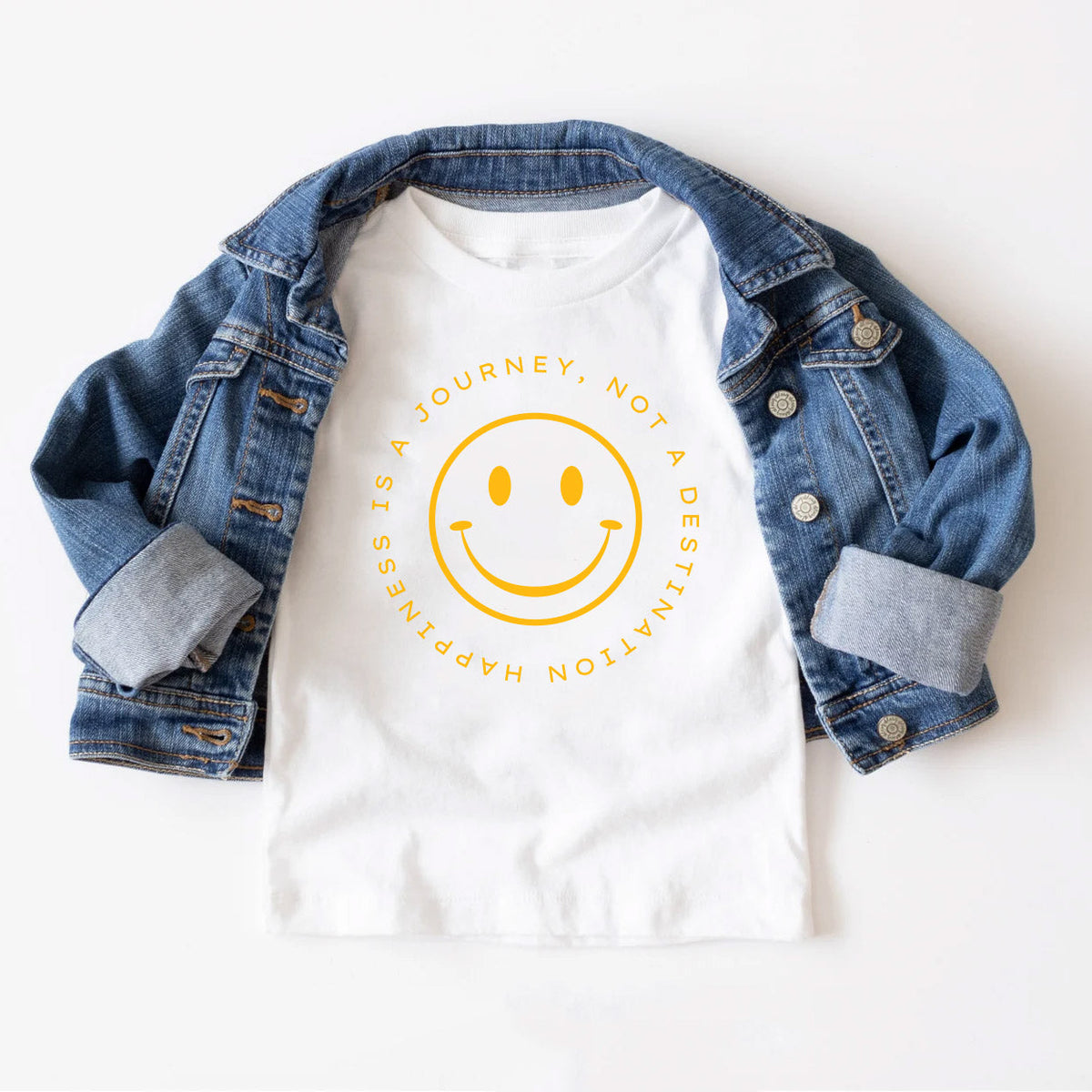 Happiness is a Journey... Kids, Girls Short Sleeve T-shirt