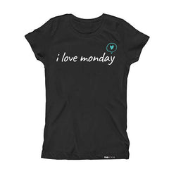 I love Monday Kids, Girls Short Sleeve T-shirt