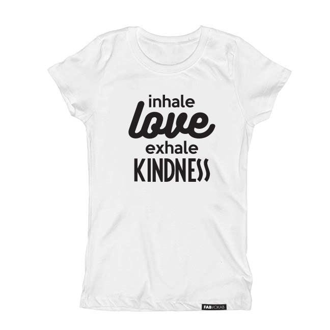 Inhale LOVE exhale KINDNESS Kids, Teen Short Sleeve T-shirt